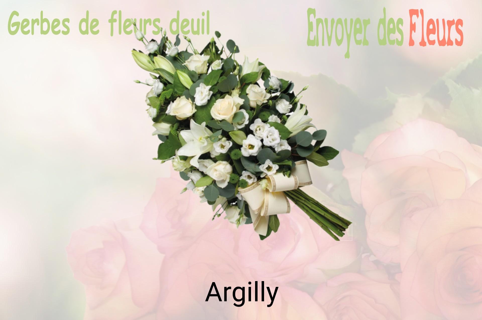 Gerbe de fleurs de deuil livrée à Argilly